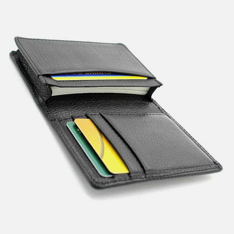 Herren Echtes Leder Große Kapazität Bifold Retro Business Multi Card Slot Kartenetui Visitenkartenetui Kreditkartenetui Portemonnaie