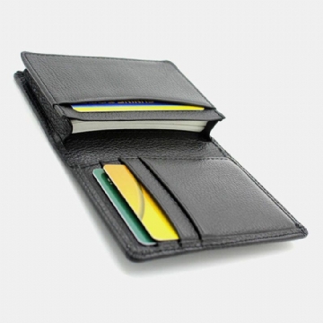 Herren Echtes Leder Große Kapazität Bifold Retro Business Multi Card Slot Kartenetui Visitenkartenetui Kreditkartenetui Portemonnaie