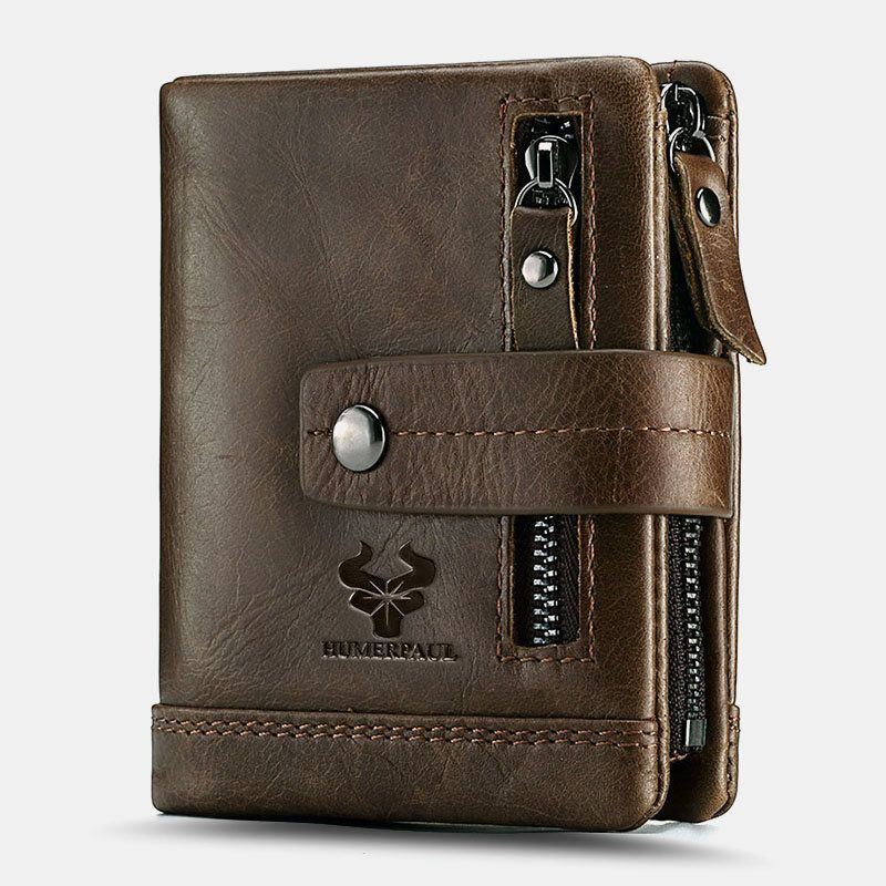 Herren Echtes Leder Multifunktional Bifold Multi Kartensteckplatz Kartenhalter Geldbörse Geldscheinklammer Geldbörse