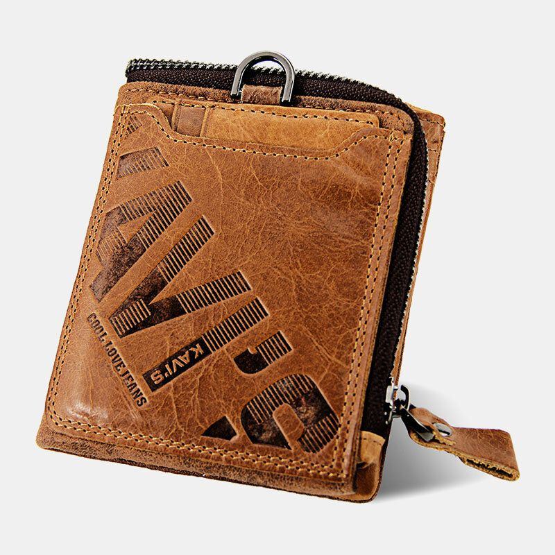 Herren Echtleder Multifunktions Retro Bifold Multi Card Slot Kartenhalter Geldbörsen Mappen Geldscheinklammer