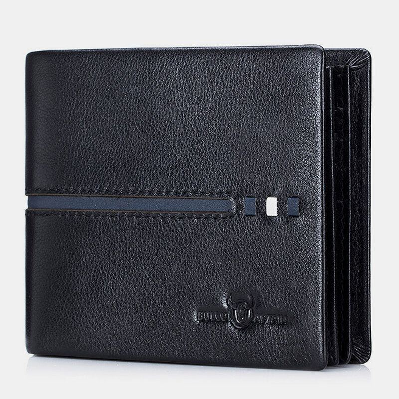 Herren Echtleder Slim Wallet Anti Diebstahl Multi Card Slot Kartenhalter Geldbörse Clip Wallet