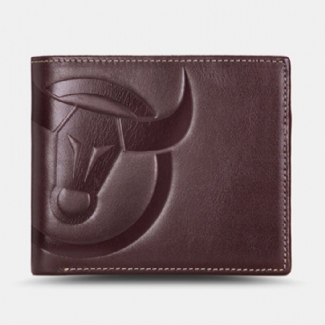 Herren Geldbörsen Horizontal Vertikal Bifold Anti Diebstahl Bürste Multi Card Slot Kartenhalter Geldscheinklammer Rindsleder Geldbörsen