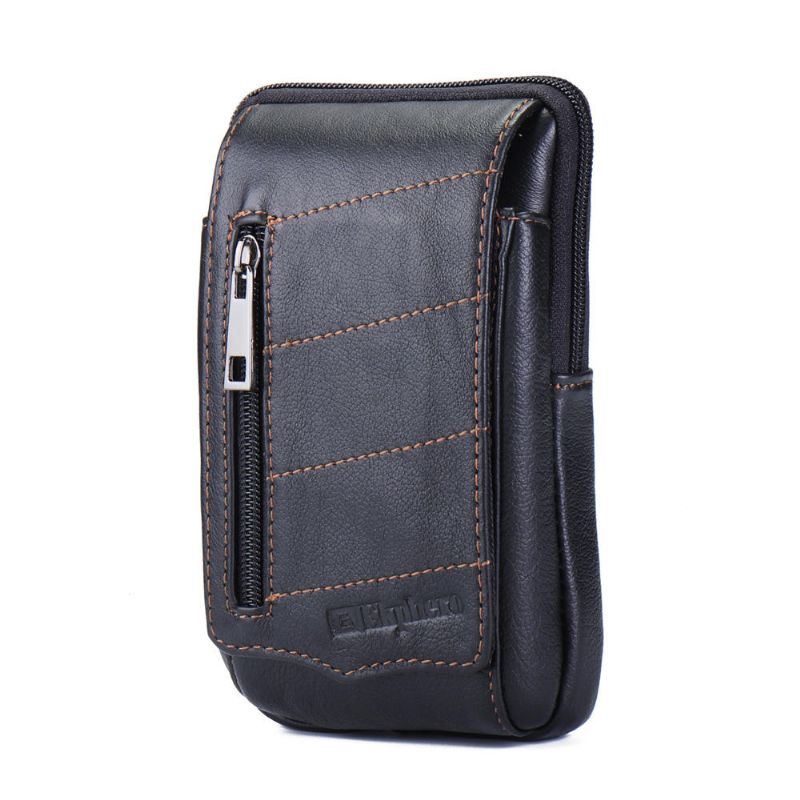 Herren Gürteltasche Rindsleder Mode Gürteltasche Handytasche