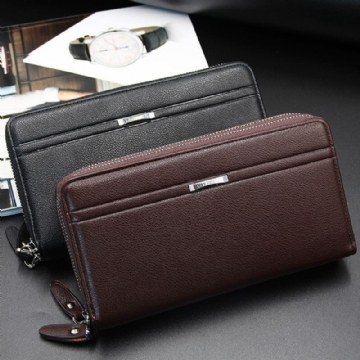 Herren Kunstleder Große Kapazität Business 5.8 Zoll Telefon Clutch Wallet Multi Slot Card Holder Wallet