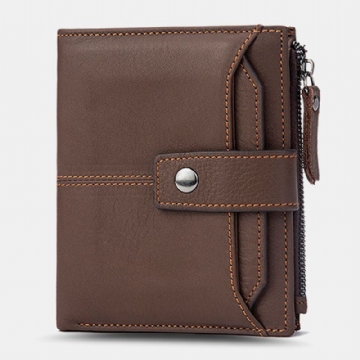 Herren Kurz Bifold Blocking Wallet Retro Casual Multi Card Slot Kartenhalter Rindsleder Führerschein Geldbörse