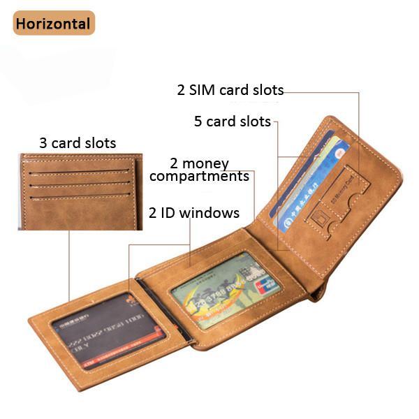 Herren Multi Card Slots Slim Wallet Kartenhalter