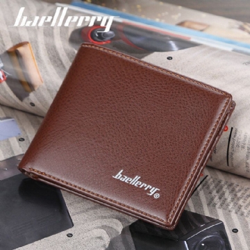 Herren Pu Leder Bifold Multi Card Slot Retro Business Soft Thin Wallet