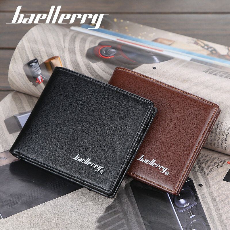 Herren Pu Leder Bifold Multi Card Slot Retro Business Soft Thin Wallet