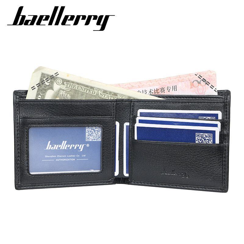 Herren Pu Leder Bifold Multi Card Slot Retro Business Soft Thin Wallet