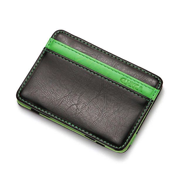 Herren Pu Money Card Clip Magic Wallet Lässige Kupplung Bus Card Bag