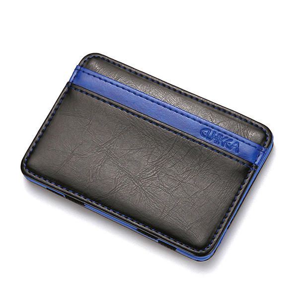 Herren Pu Money Card Clip Magic Wallet Lässige Kupplung Bus Card Bag