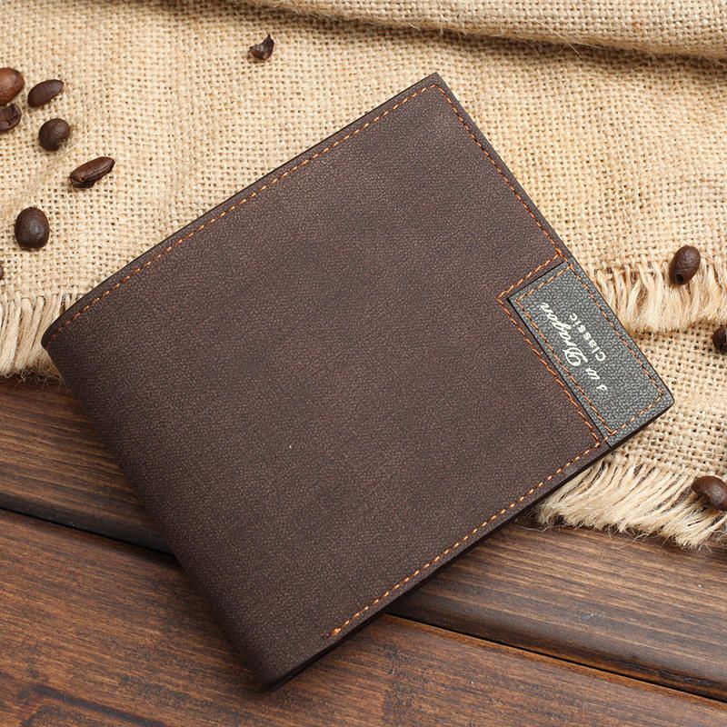 Herren Pu Soft Wallet Bifold Minimalistisches Geldklammer Kartenetui