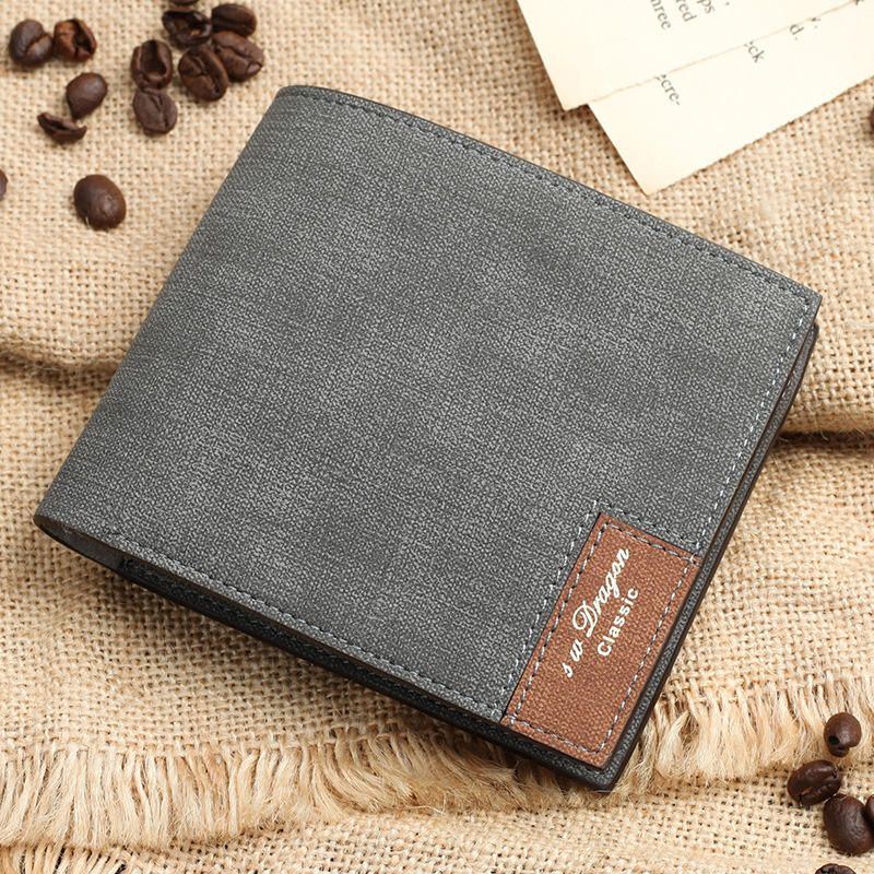 Herren Pu Soft Wallet Bifold Minimalistisches Geldklammer Kartenetui