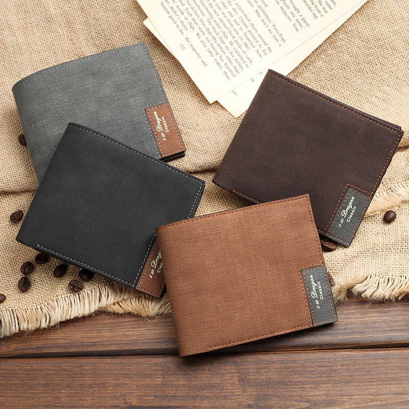 Herren Pu Soft Wallet Bifold Minimalistisches Geldklammer Kartenetui