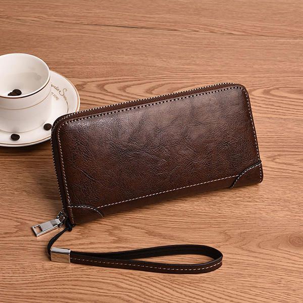 Herren Retro Pu Long Wallet Kartenhalter 5.5 Zoll Handytasche