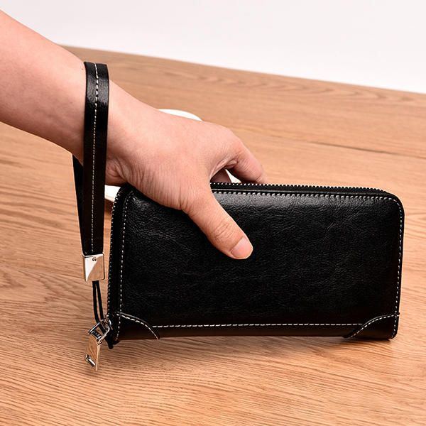 Herren Retro Pu Long Wallet Kartenhalter 5.5 Zoll Handytasche