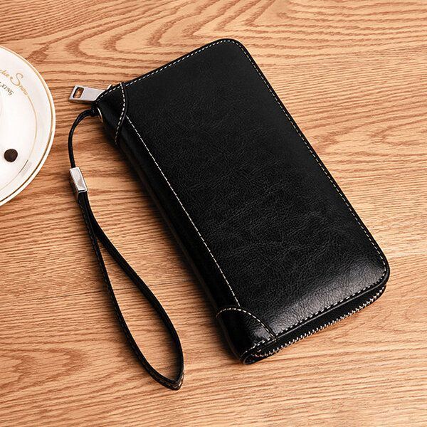 Herren Retro Pu Long Wallet Kartenhalter 5.5 Zoll Handytasche