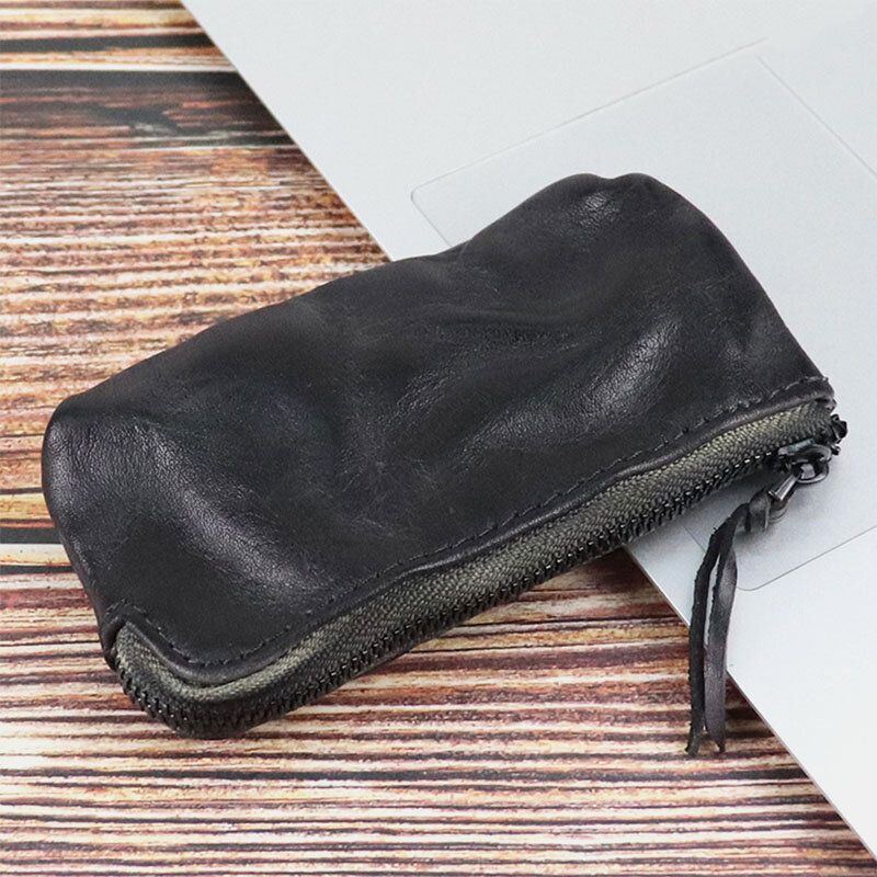 Herren Unisex Aus Altem Gewaschenem Echtem Leder Persönlichkeit Casual Multi Slot Clutch Geldbörse Kartenhalter Geldbörse