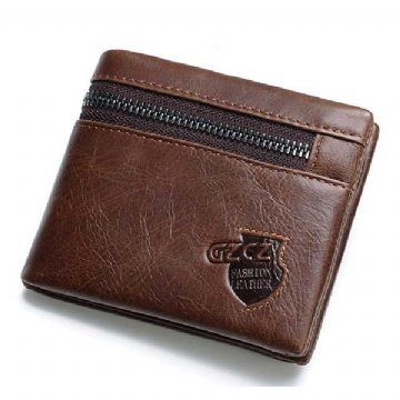 Herren Vintage Echtes Leder 11 Kartenfächer Münzbeutel Trifold Walle