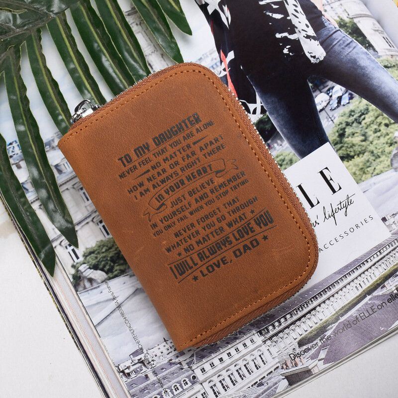 Herren Echtes Leder Blockieren Anti Diebstahl Retro Orgel Form Multi Slot Card Bag Wallet