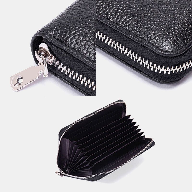 Herren & Damen Echtes Leder Große Kapazität Anti Diebstahl Kartenhalter Business Clutch Bag Lange Geldbörse