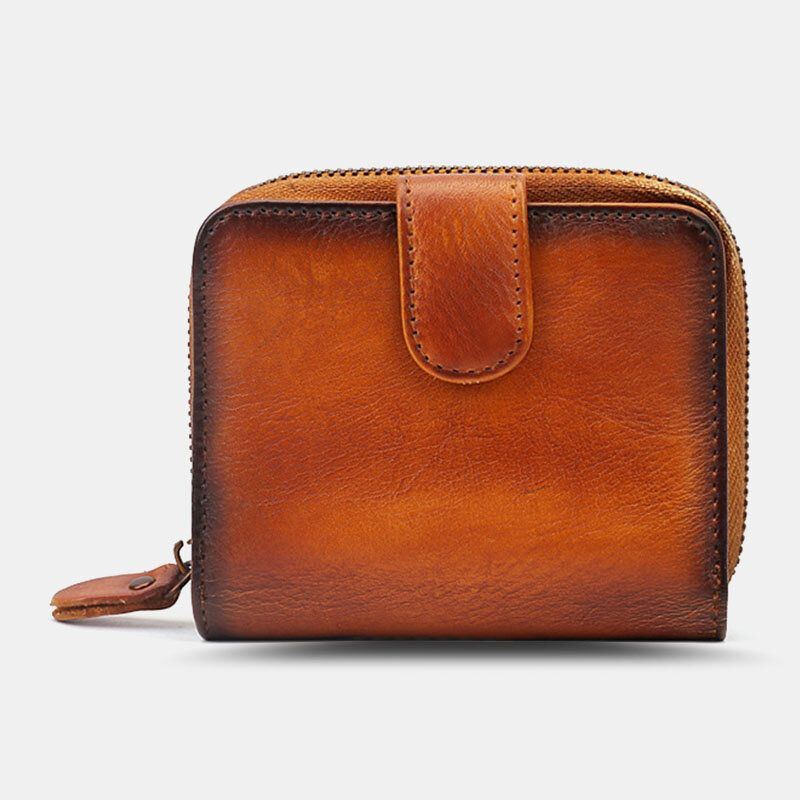 Herren Retro Weiches Leder Kurz Multifunktion Multi Kartensteckplatz Kartenetui Geldscheinklammer Geldbörse Brieftaschen