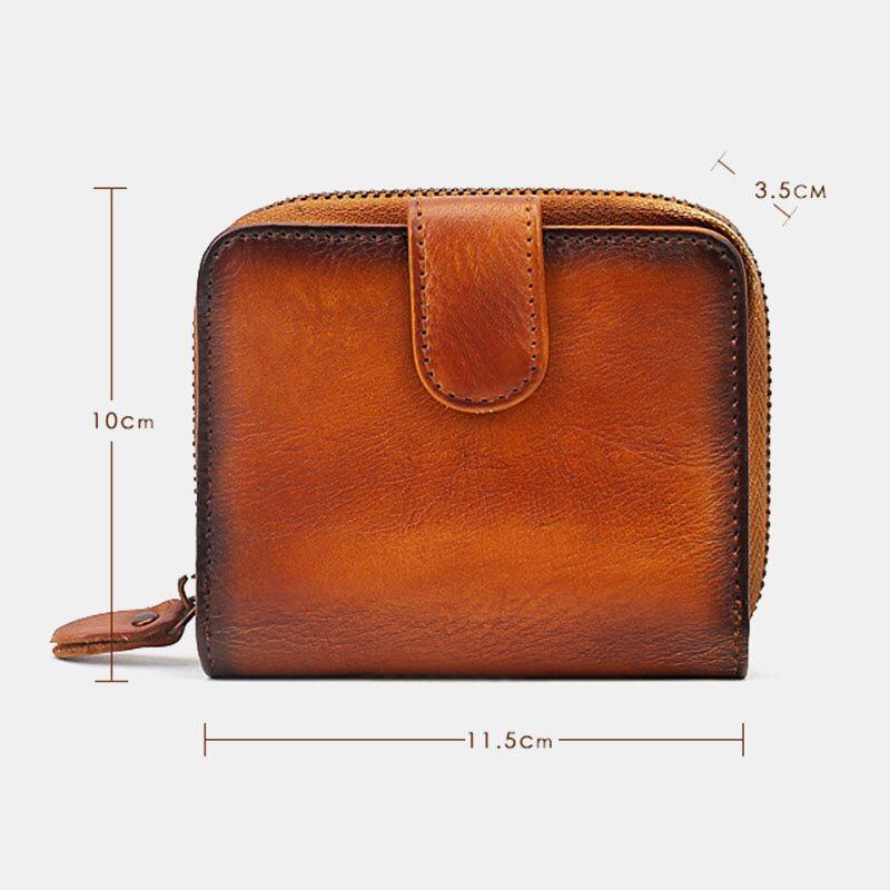 Herren Retro Weiches Leder Kurz Multifunktion Multi Kartensteckplatz Kartenetui Geldscheinklammer Geldbörse Brieftaschen