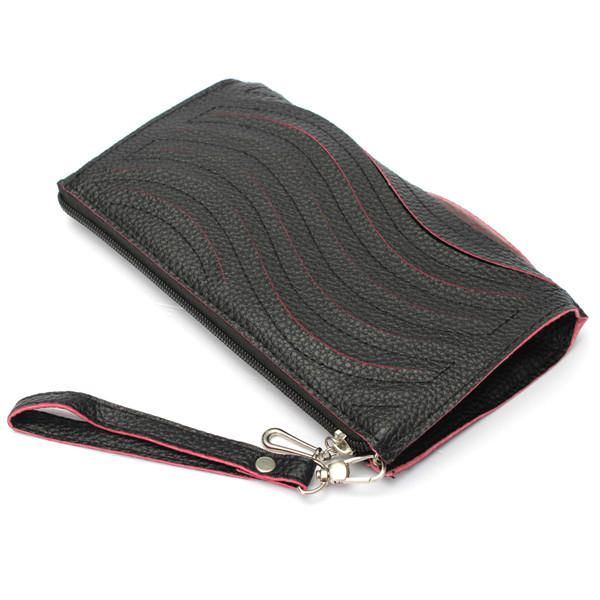 Pu Handtasche Für Damen Welle Einzelne Schulter Umhängetasche Handgelenk Clutch Geldbörse