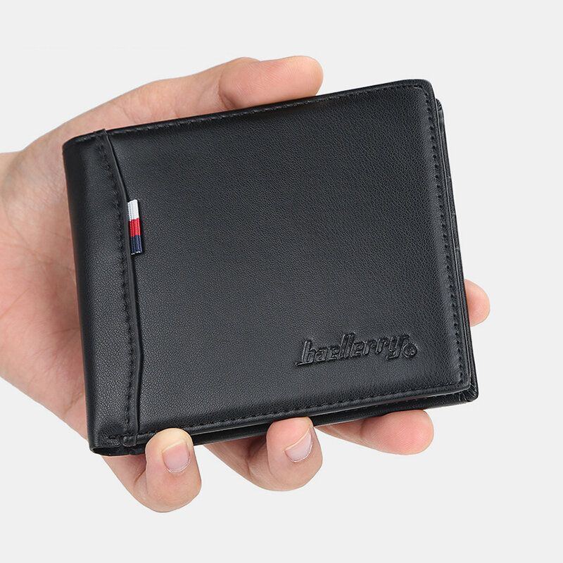 Pu Leder Dünner Kartenhalter Multi Card Slot Retro Business Ledergeldbörse Für Herren